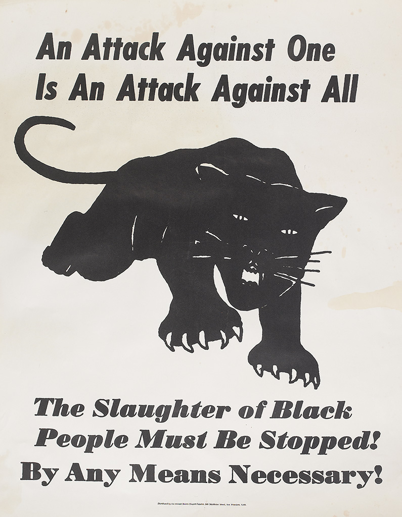 (BLACK PANTHERS.) ROBERT BROWN ELLIOT LEAGUE. An Attack Against One is An Attack Against All. The Slaughter of Black People Must Be Sto